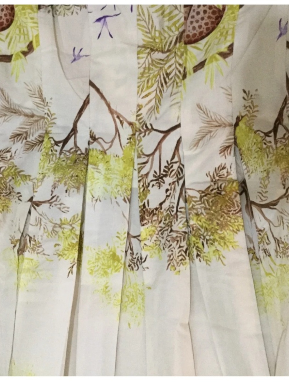 NWT Caroline Constas Safari Jungle Print Strapless Cotton Maxi Dress Smocked M - Picture 6 of 8